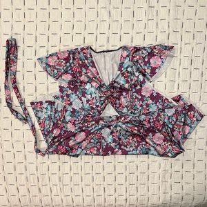 S NWT Blackmilk Mucha Honeysuckle Rio Midi Dress with Pockets & Removable Tie